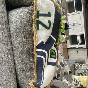 Burlap door hanger Seattle Seahawks